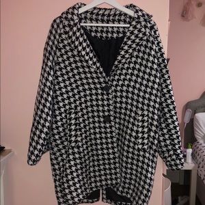 Herringbone Patterned Pea Coat